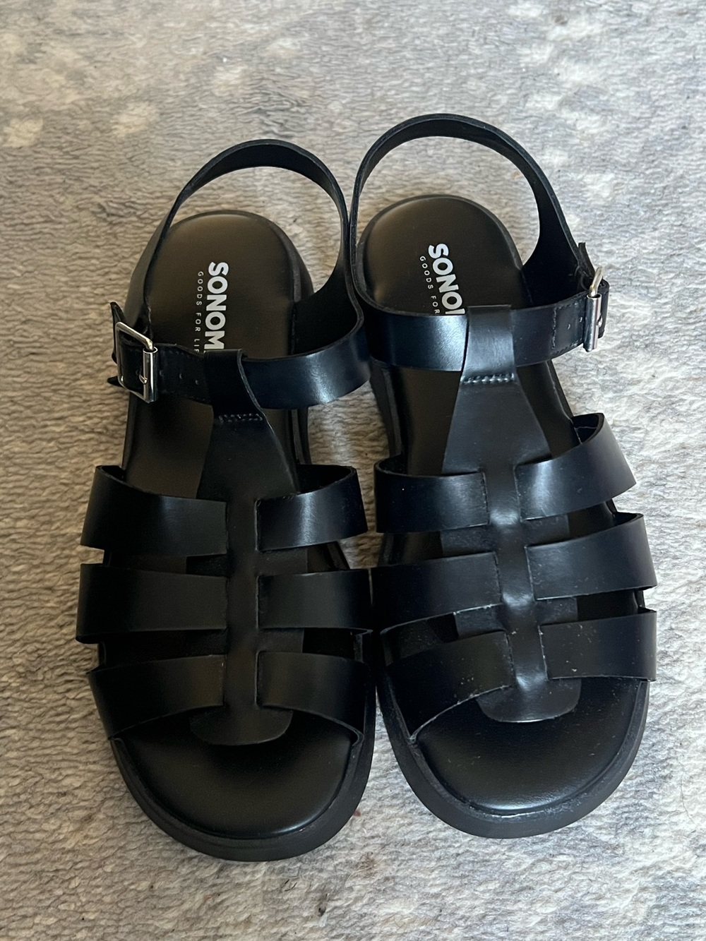Sonoma Black Women's Multi-Strap Fisherman Sandals